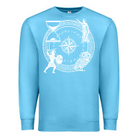 Ocean Blue the four stoic virtues   stoicism Premium Sweatshirt - linhVisuals