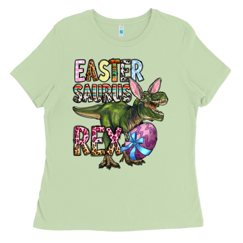 Easter Saurus Rex Ladies Tee by OliviaCreatesArt | Teevron