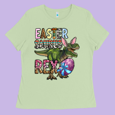 Easter Saurus Rex Ladies Tee Designed By Oliviacreatesart