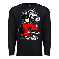 Black big bad wolf Premium Sweatshirt - linhVisuals