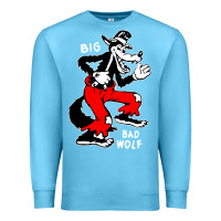 Ocean Blue big bad wolf Premium Sweatshirt - linhVisuals