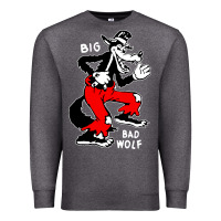Charcoal Heather big bad wolf Premium Sweatshirt - linhVisuals