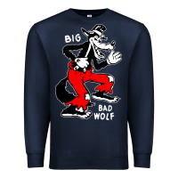 Navy big bad wolf Premium Sweatshirt - linhVisuals