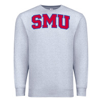 Heather Grey The SMU Athletics wordmark Premium Sweatshirt - linhVisuals