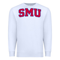 White The SMU Athletics wordmark Premium Sweatshirt - linhVisuals