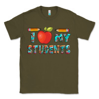 Army Green i love my students with pen and Classic Tee - Artiststas