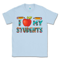 Dusty Blue i love my students with pen and Classic Tee - Artiststas