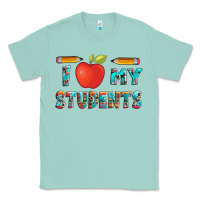 Seafoam i love my students with pen and Classic Tee - Artiststas