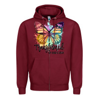 Burgundy transformed by god's love Zipper Hoodie - JahusDesignShop