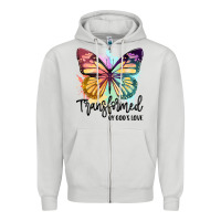 Dove Grey transformed by god's love Zipper Hoodie - JahusDesignShop