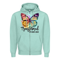 Seafoam transformed by god's love Zipper Hoodie - JahusDesignShop