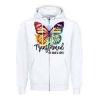 White transformed by god's love Zipper Hoodie - JahusDesignShop