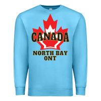 Ocean Blue north bay ontario on a cool Premium Sweatshirt - linhVisuals