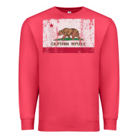 Cardinal california flag womens mens heavy distressed vintage gift t shirt Premium Sweatshirt - linhVisuals