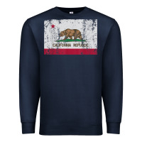 Navy california flag womens mens heavy distressed vintage gift t shirt Premium Sweatshirt - linhVisuals