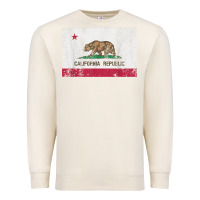 Sandshell california flag womens mens heavy distressed vintage gift t shirt Premium Sweatshirt - linhVisuals