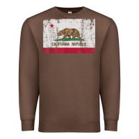 Chestnut california flag womens mens heavy distressed vintage gift t shirt Premium Sweatshirt - linhVisuals