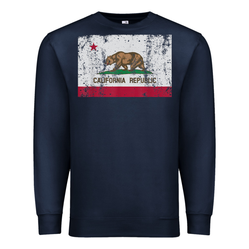 California Flag Womens Mens Heavy Distressed Vintage Gift T Shirt Premium Sweatshirt by linhVisuals | Teevron