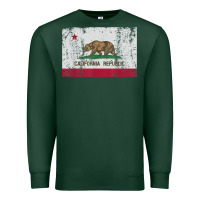 Sports Green california flag womens mens heavy distressed vintage gift t shirt Premium Sweatshirt - linhVisuals