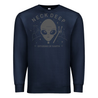 Navy neck deep clässic Premium Sweatshirt - linhVisuals