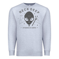 Heather Grey neck deep clässic Premium Sweatshirt - linhVisuals
