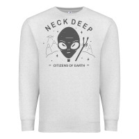 Oatmeal Heather neck deep clässic Premium Sweatshirt - linhVisuals