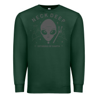Sports Green neck deep clässic Premium Sweatshirt - linhVisuals