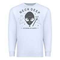 White neck deep clässic Premium Sweatshirt - linhVisuals