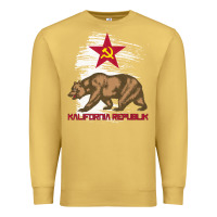 Antique Gold california republic communist kalifornia t shirt Premium Sweatshirt - linhVisuals