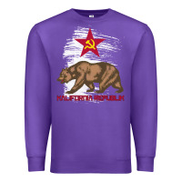 Purple california republic communist kalifornia t shirt Premium Sweatshirt - linhVisuals