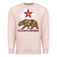 Pale Pink california republic communist kalifornia t shirt Premium Sweatshirt - linhVisuals