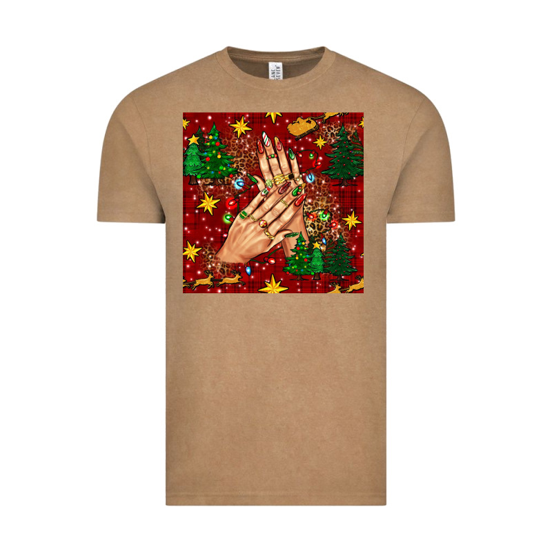 Christmas Nails And Trees With Leopard And Plaid Seamless Pattern Bbs Vintage Tee by BundleAndBundleShop | Teevron