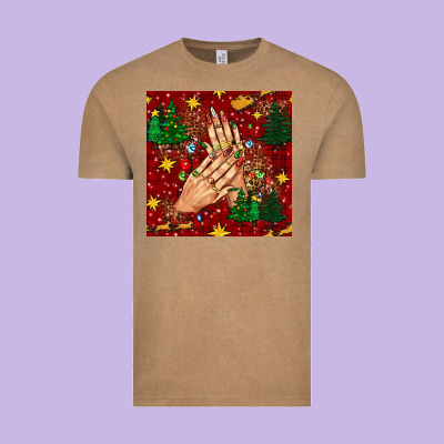 Christmas Nails And Trees With Leopard And Plaid Seamless Pattern Bbs Vintage Tee Designed By Bundleandbundleshop
