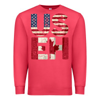 Cardinal canada us eh american canadian flag vintage america colors patriotic g Premium Sweatshirt - linhVisuals