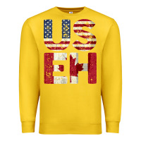 Lemon canada us eh american canadian flag vintage america colors patriotic g Premium Sweatshirt - linhVisuals