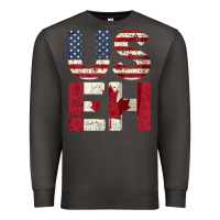 Smoke canada us eh american canadian flag vintage america colors patriotic g Premium Sweatshirt - linhVisuals