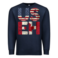Navy canada us eh american canadian flag vintage america colors patriotic g Premium Sweatshirt - linhVisuals