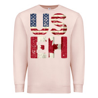Pale Pink canada us eh american canadian flag vintage america colors patriotic g Premium Sweatshirt - linhVisuals
