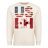 Canada Us Eh American Canadian Flag Vintage America Colors Patriotic G Premium Sweatshirt | Teevron