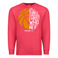 Cardinal christian basketball i can do all things through christ philippians 41 Premium Sweatshirt - linhVisuals