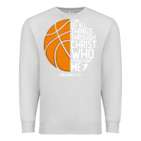 Dove Grey christian basketball i can do all things through christ philippians 41 Premium Sweatshirt - linhVisuals