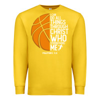 Lemon christian basketball i can do all things through christ philippians 41 Premium Sweatshirt - linhVisuals