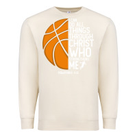 Sandshell christian basketball i can do all things through christ philippians 41 Premium Sweatshirt - linhVisuals