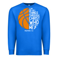 Christian Basketball I Can Do All Things Through Christ Philippians 41 Premium Sweatshirt | Teevron