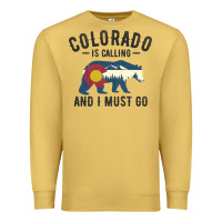 Antique Gold colorado is calling and i must go state flag with wild bear Premium Sweatshirt - linhVisuals
