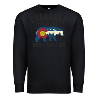 Black colorado is calling and i must go state flag with wild bear Premium Sweatshirt - linhVisuals