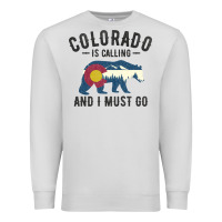 Dove Grey colorado is calling and i must go state flag with wild bear Premium Sweatshirt - linhVisuals