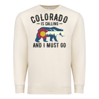Sandshell colorado is calling and i must go state flag with wild bear Premium Sweatshirt - linhVisuals