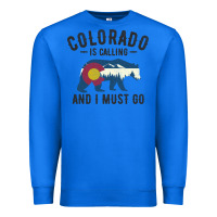 True Royal colorado is calling and i must go state flag with wild bear Premium Sweatshirt - linhVisuals