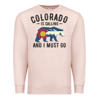Pale Pink colorado is calling and i must go state flag with wild bear Premium Sweatshirt - linhVisuals